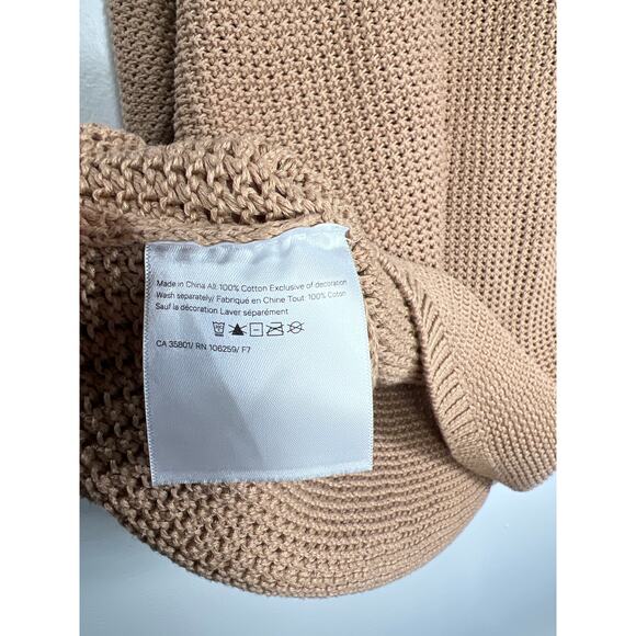 Lululemon Easy Embrace Long Sleeve Sweater Beech Wood Tan Cotton L / XL - Picture 6 of 10